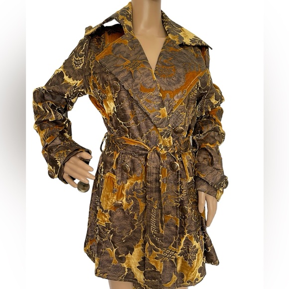Tracy McWilliams Gold & Brown Jacket size M - Picture 1 of 10